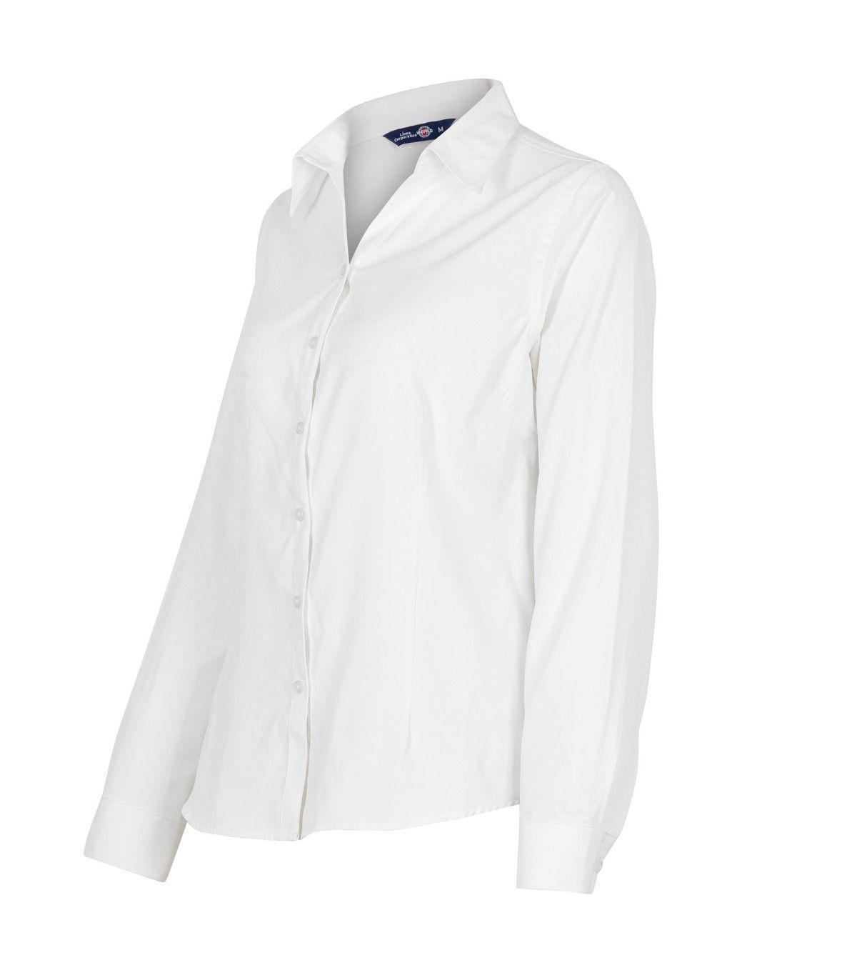 Blusa Oxford Light Manga Larga Mujer-2