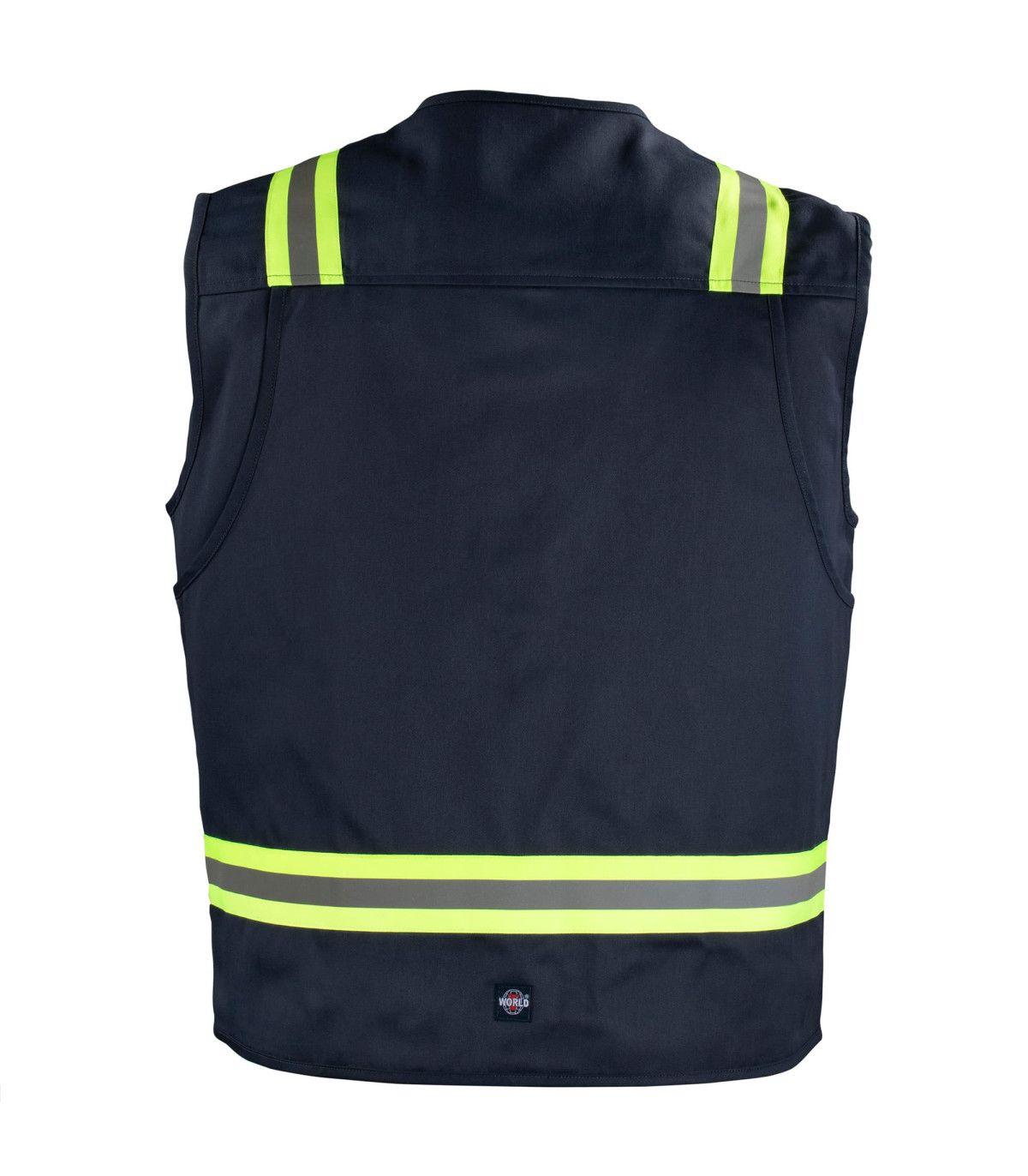 Chaleco Geólogo Gabardina Dual Hi-Vis Con Cinta Día y Noche Hombre-2