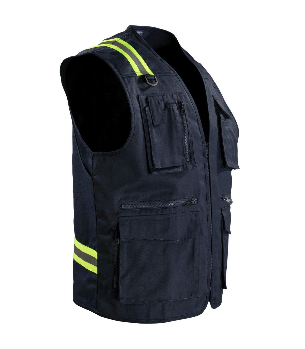 Chaleco Geólogo Gabardina Dual Hi-Vis Con Cinta Día y Noche Hombre-3