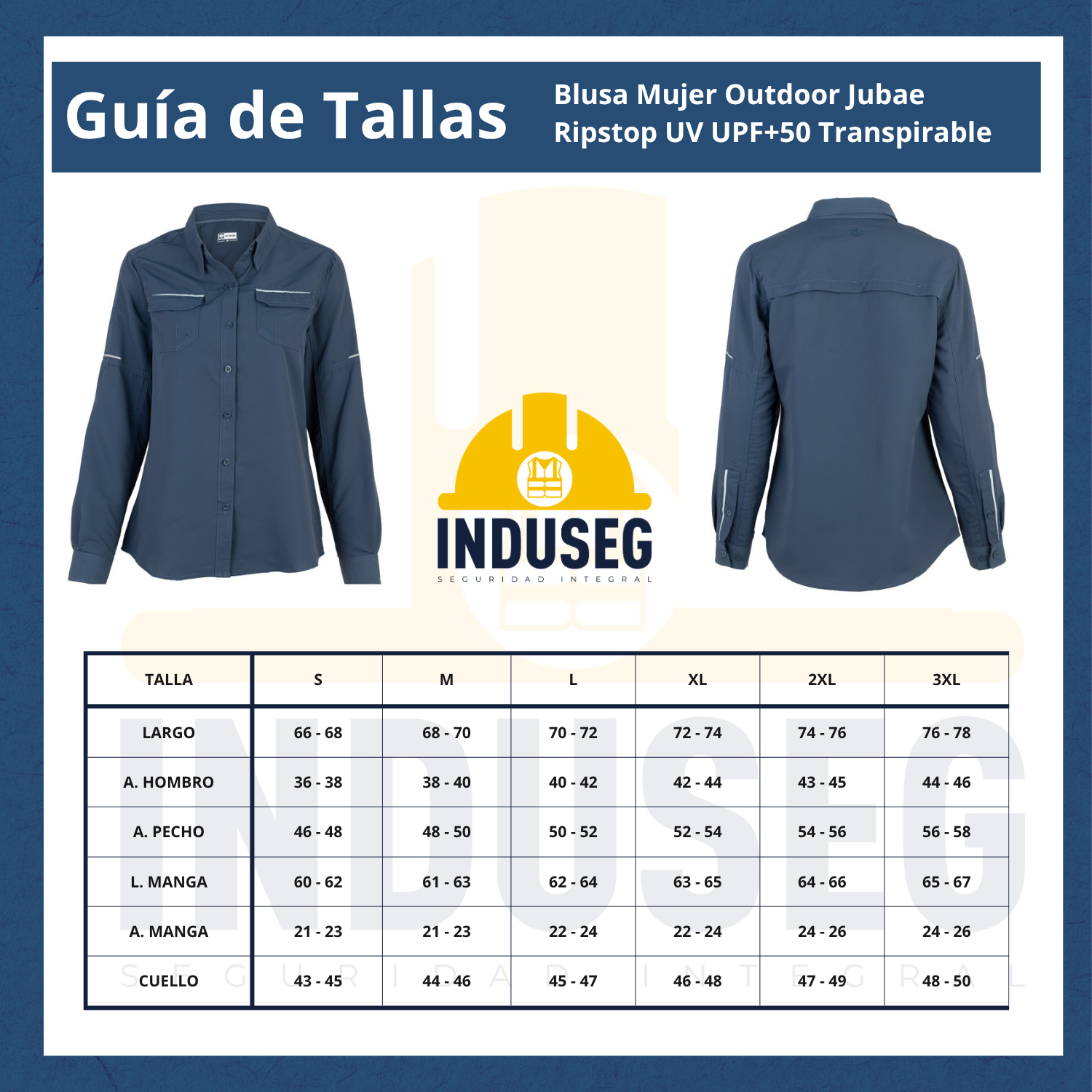 Blusa Mujer Outdoor Jubae Ripstop  UV UPF+50 Transpirable-7