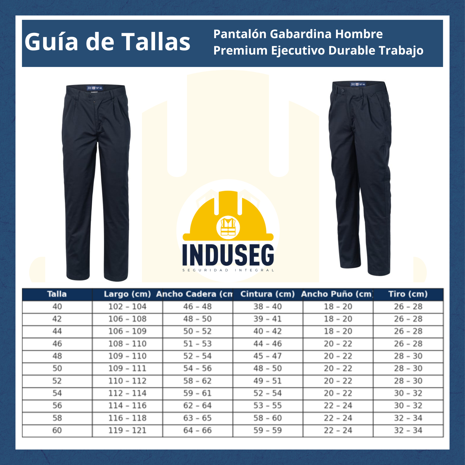 Pantalón Trabajo Ejecutivo Hombre Gabardina Premium-5