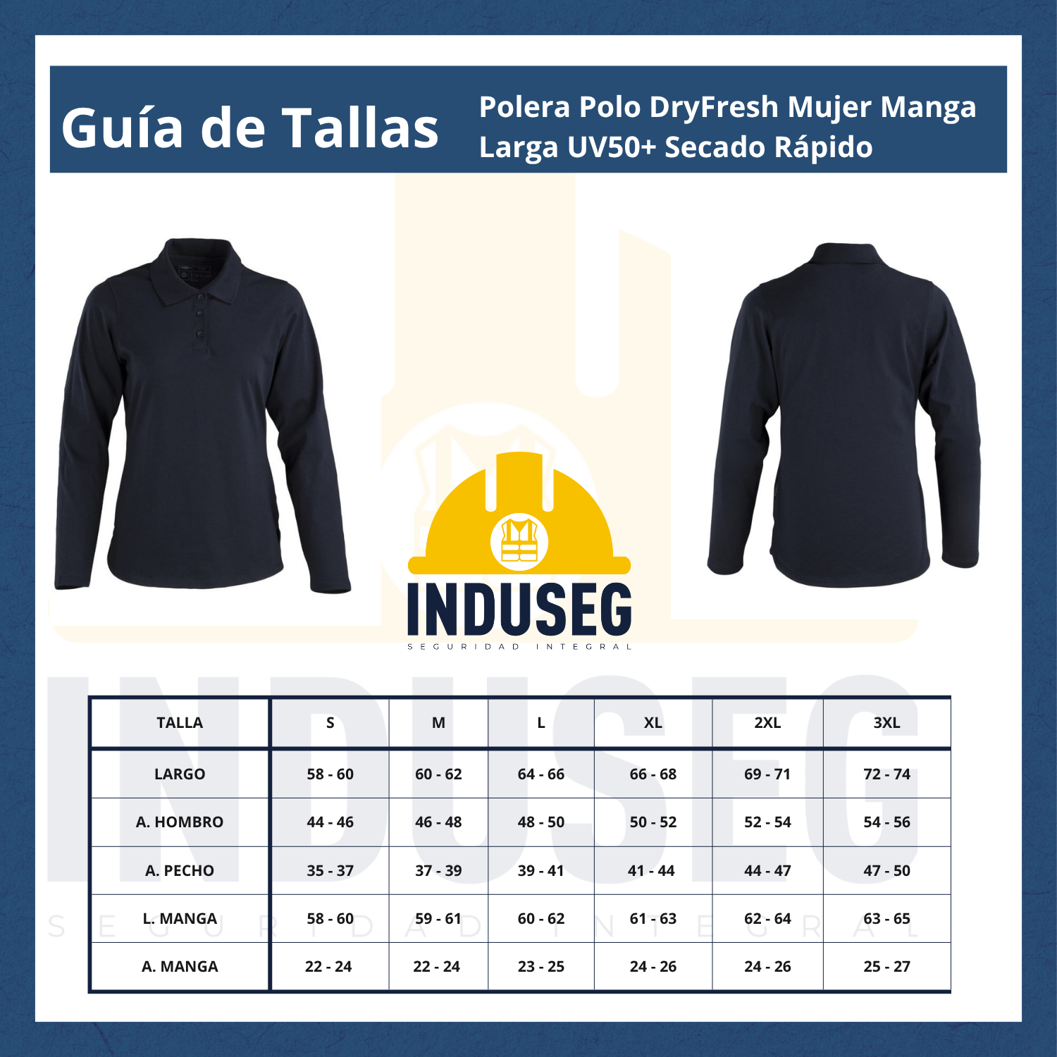 Polera Polo DryFresh Mujer Manga Larga UV50+ Secado Rápido-6