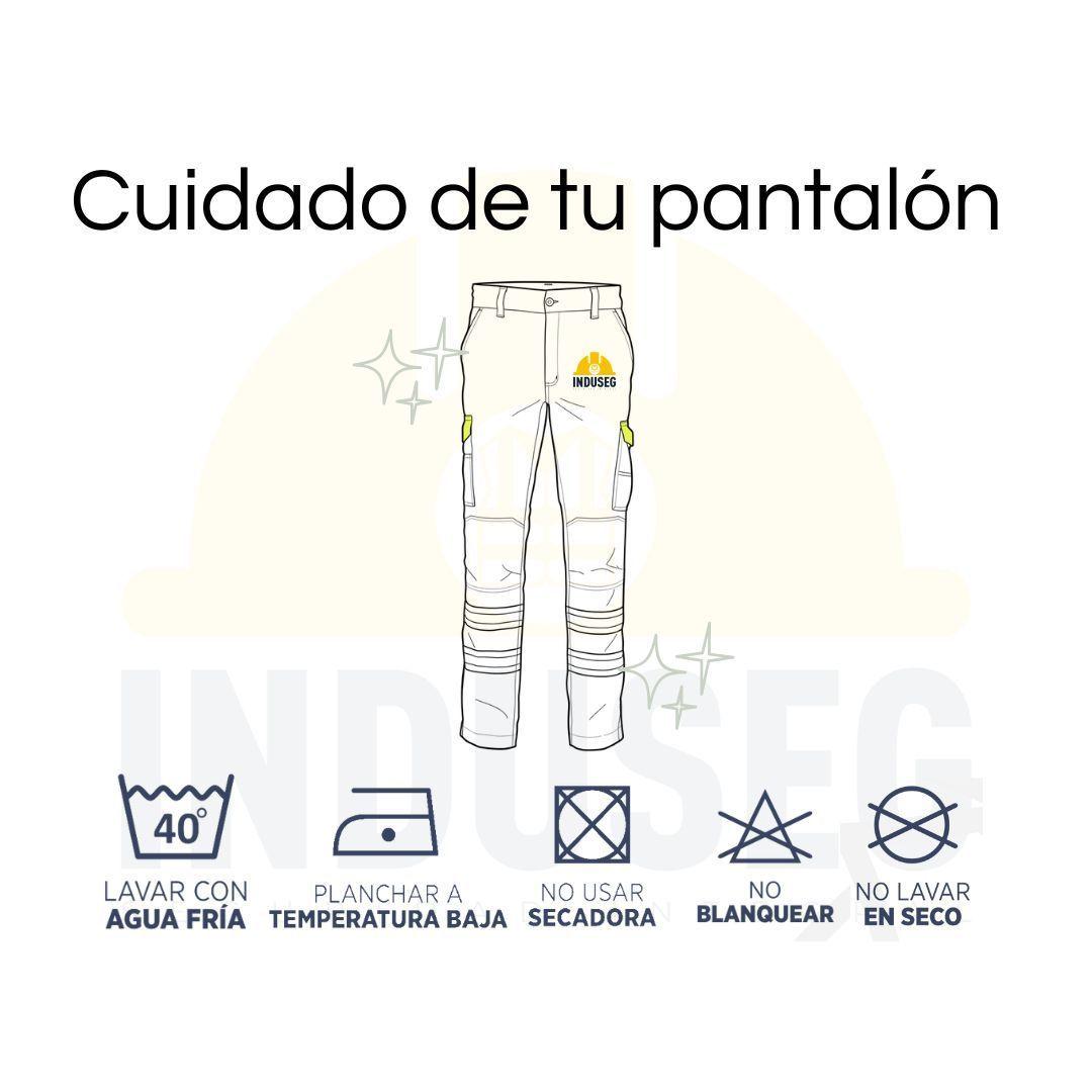 Pantalón cargo gabardina reflectante con cintura elástica-5