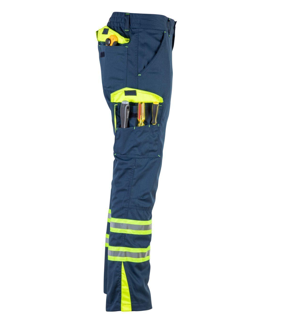 Pantalón cargo gabardina reflectante con cintura elástica-4