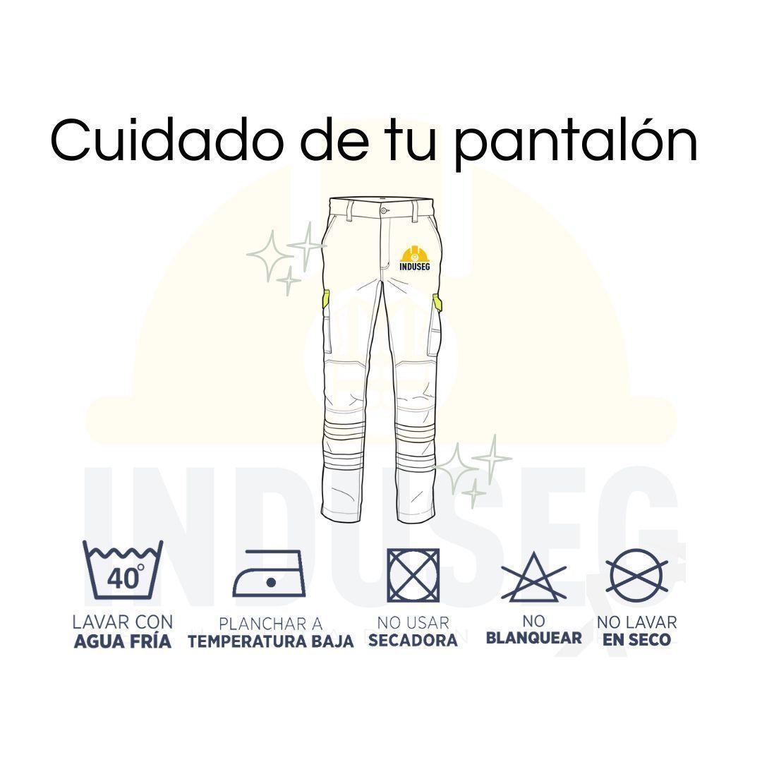 Pantalón cargo gabardina reflectante con cintura elástica-6