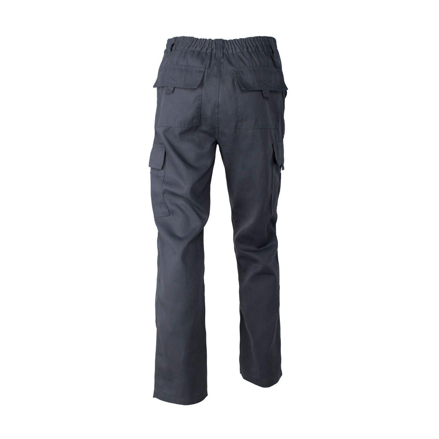 Pantalón de trabajo cargo gabardina cintura elásticada-4
