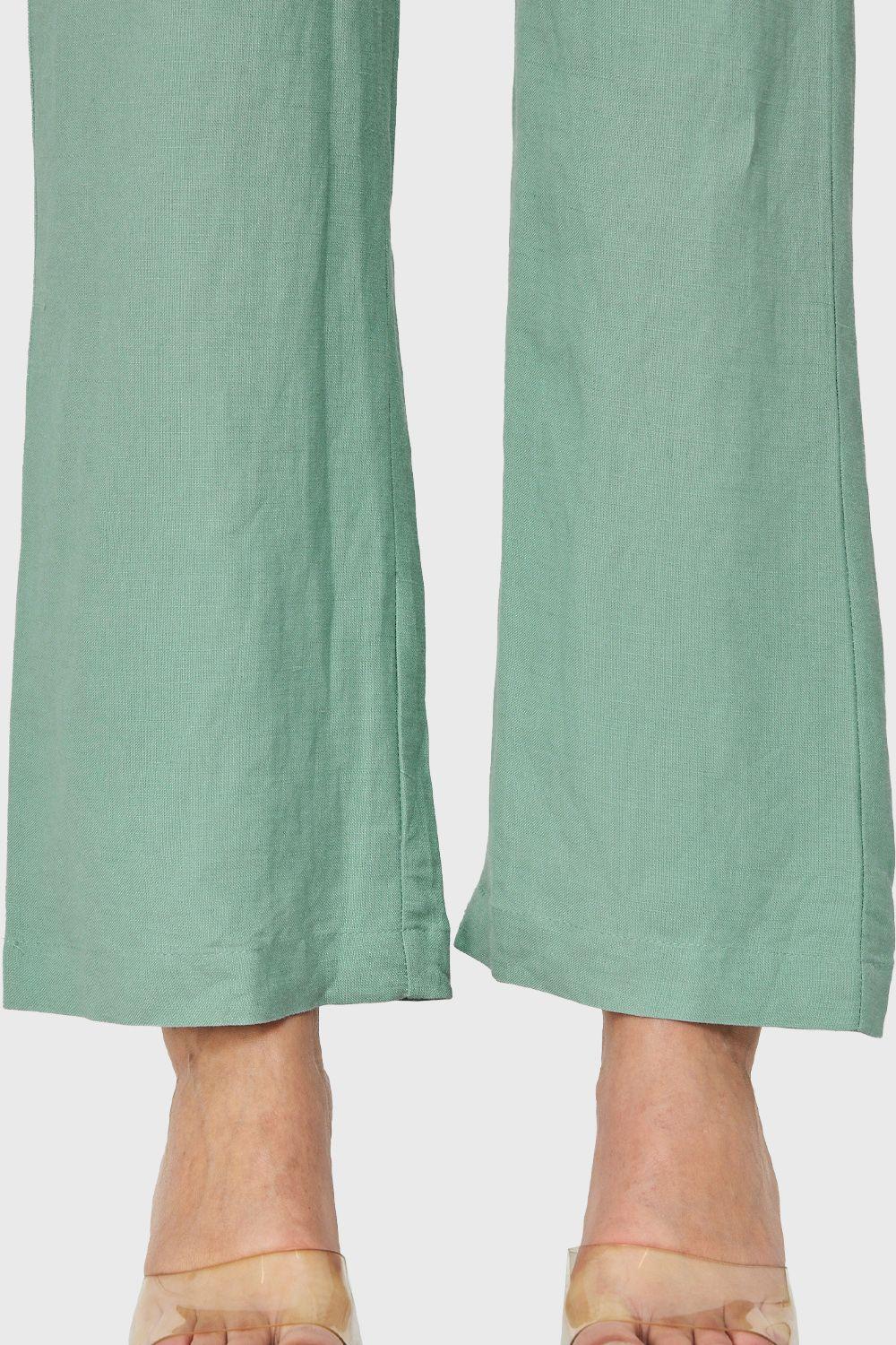 Pantalón Tipo Lino Menta Nicopoly-5