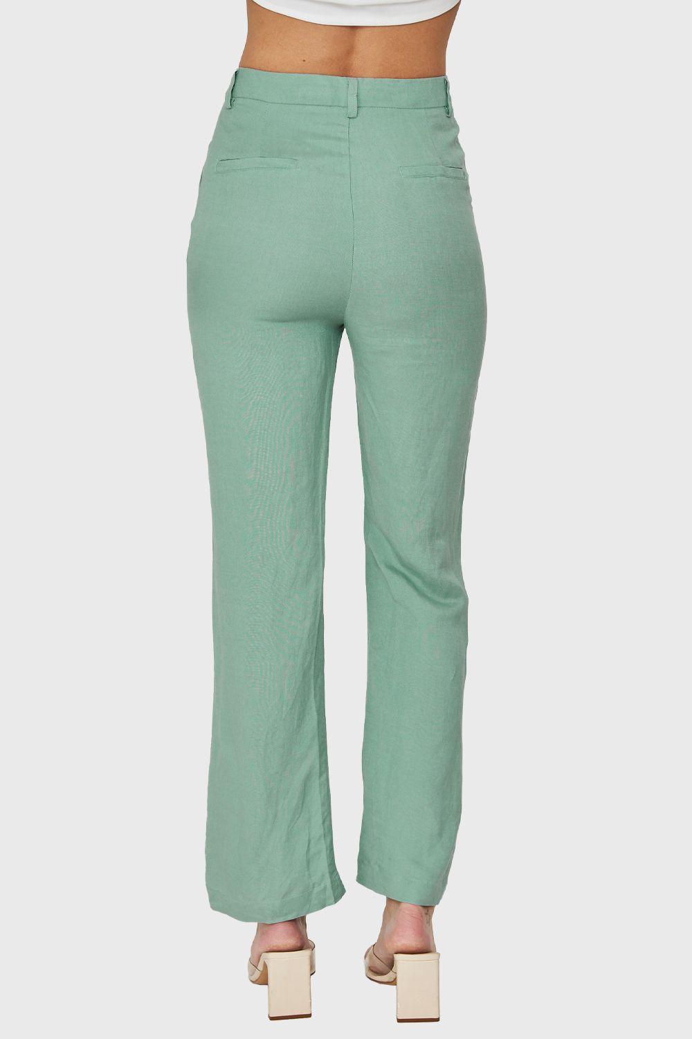 Pantalón Tipo Lino Menta Nicopoly-3