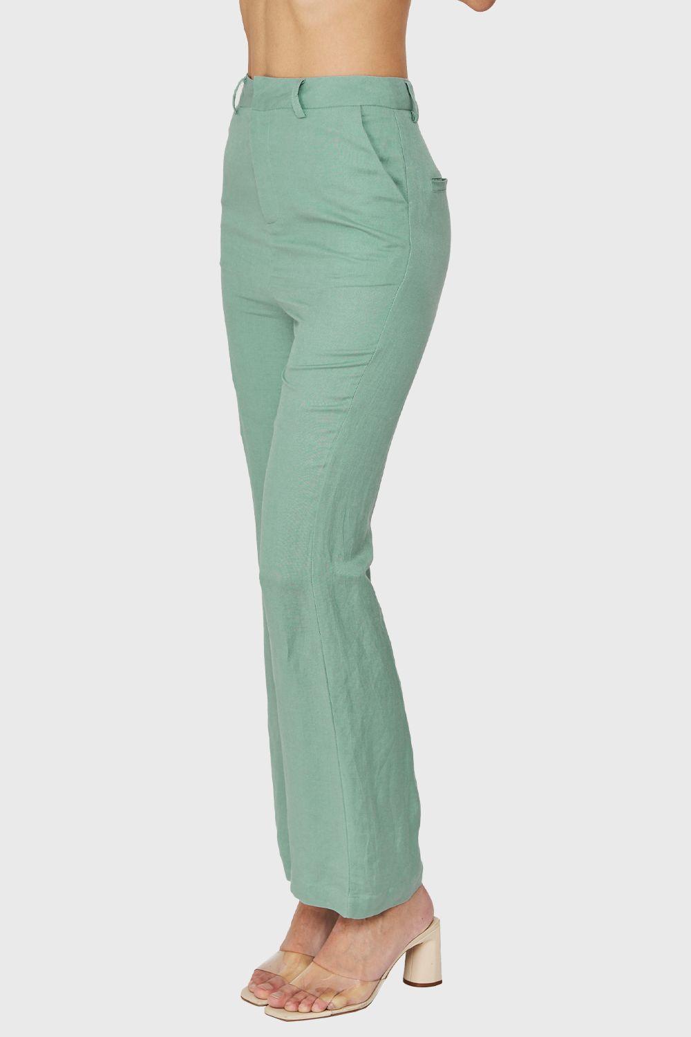 Pantalón Tipo Lino Menta Nicopoly-2