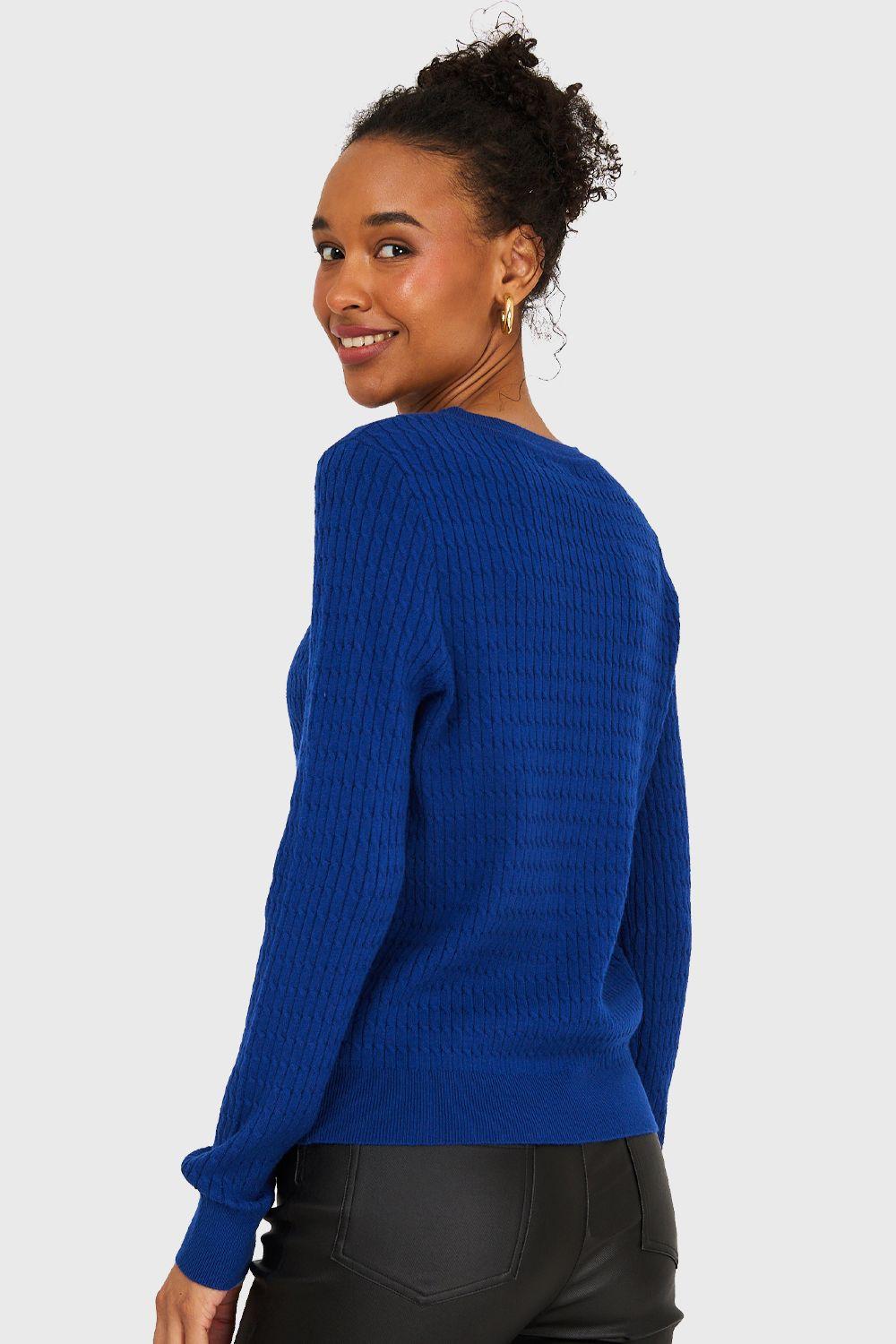Sweater Diseño Cadenetas Azul Nicopoly-3