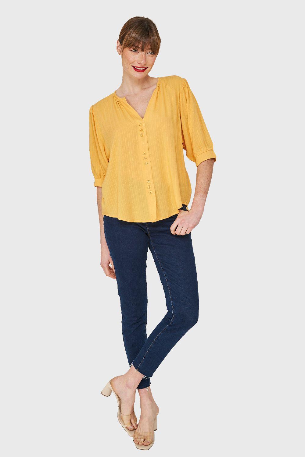 Blusa Holgada Amarillo Nicopoly-1