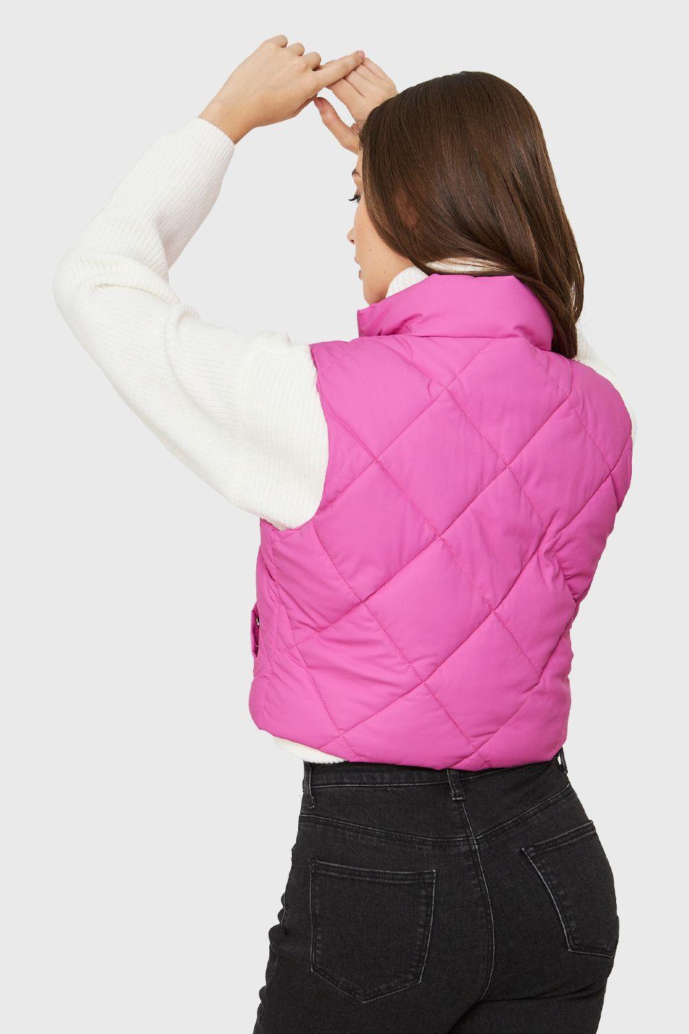 Parka Corta Sin Mangas Fucsia Nicopoly-3