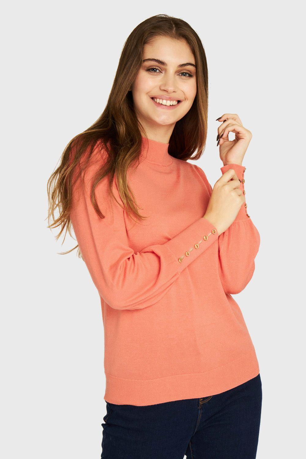 Sweater Botones Damasco Nicopoly-0