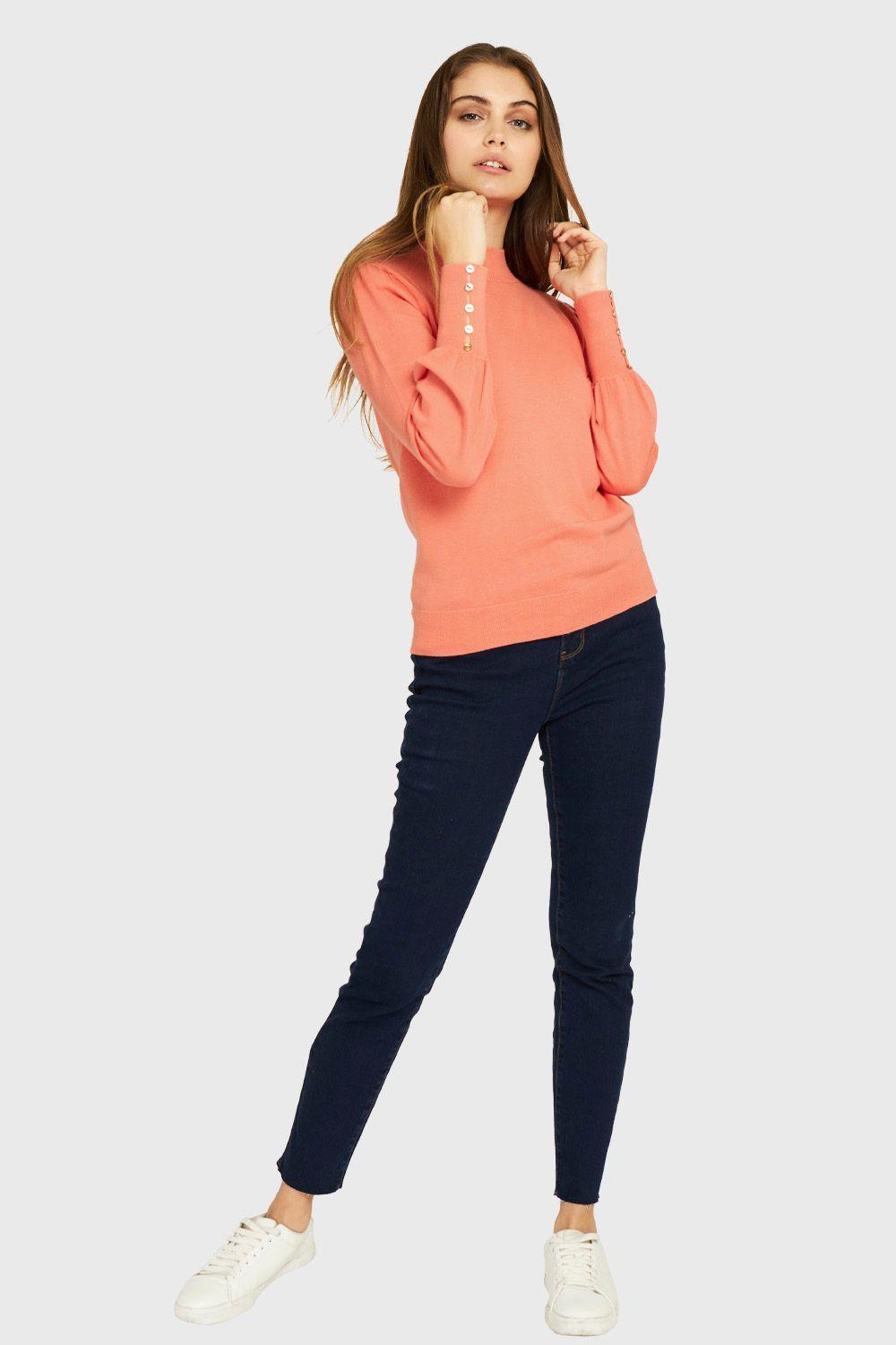 Sweater Botones Damasco Nicopoly-1