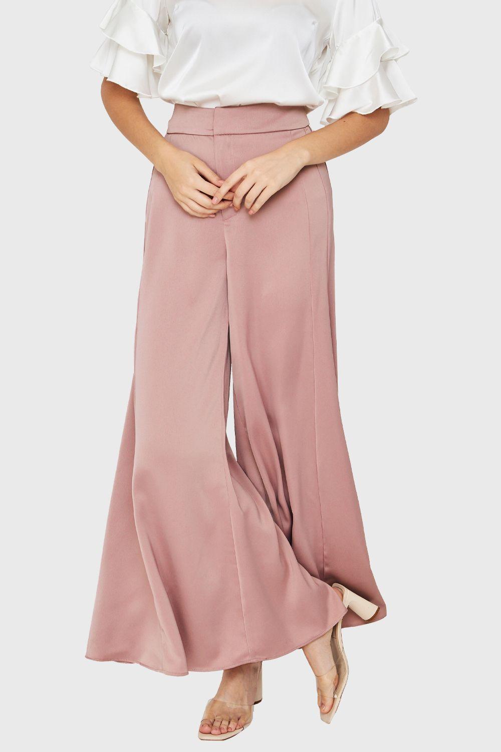 Maxi Palazzo Tipo Satín Rosado Nicopoly-4