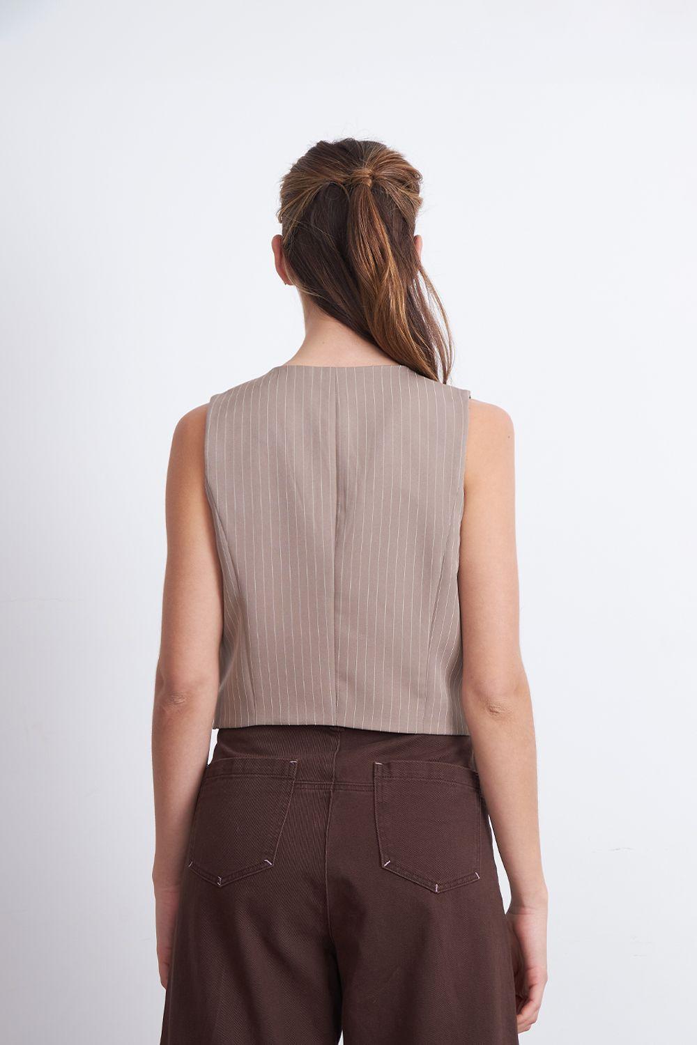 Gilet Sastrero Rayas Diplomáticas Khaki Nicopoly-3