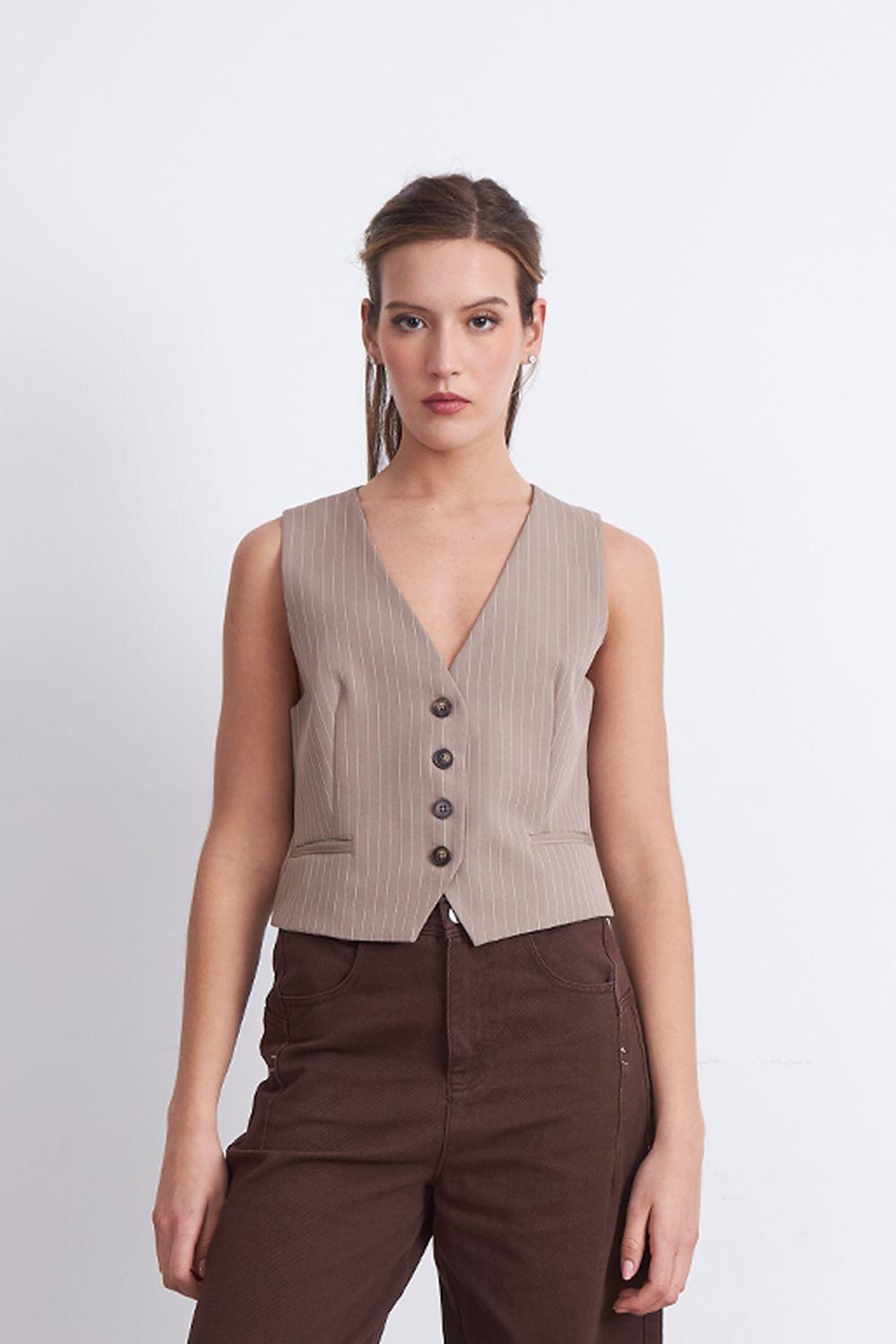 Gilet Sastrero Rayas Diplomáticas Khaki Nicopoly-2