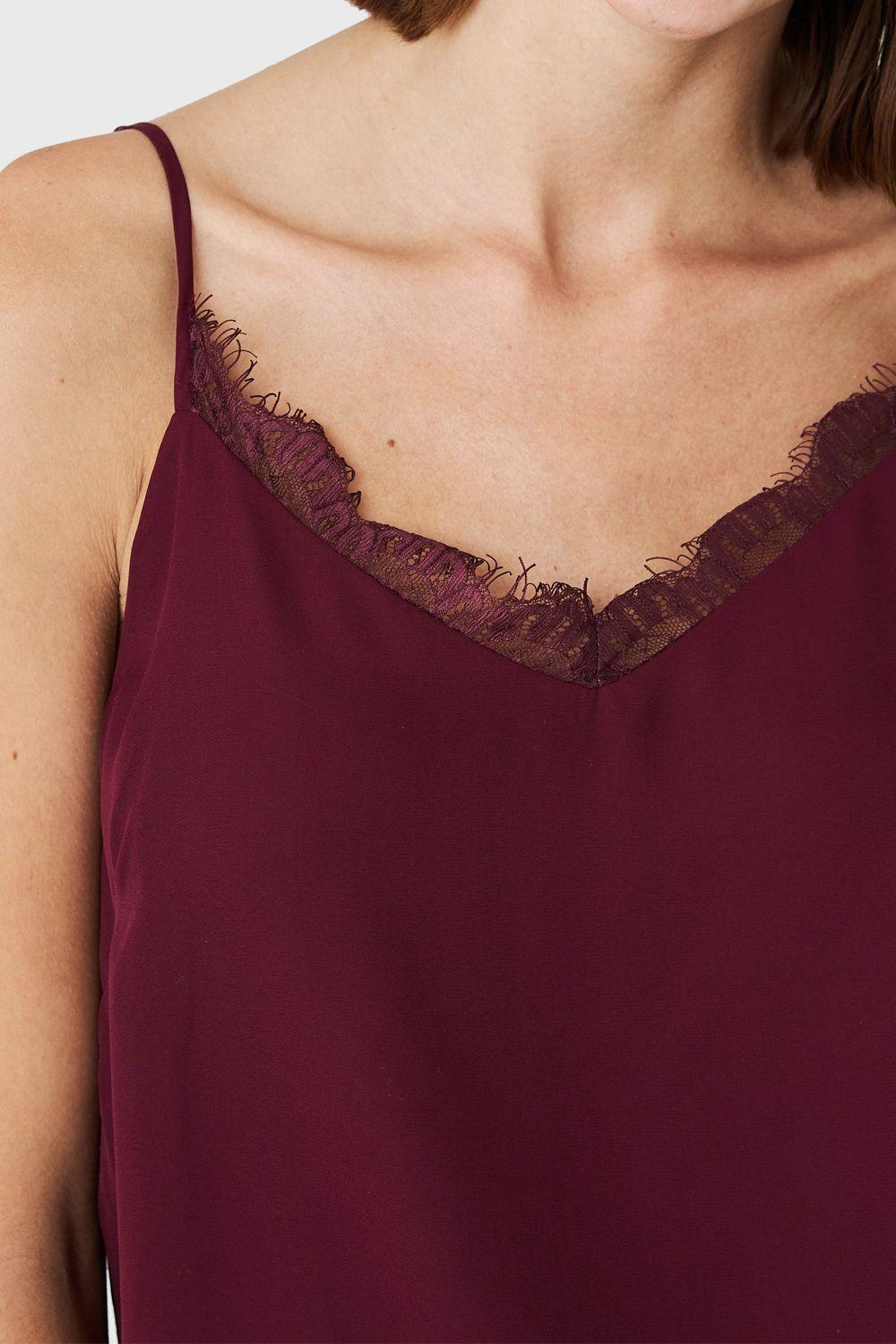 Top Pabilo Espalda Cruzada Burdeos Nicopoly-5