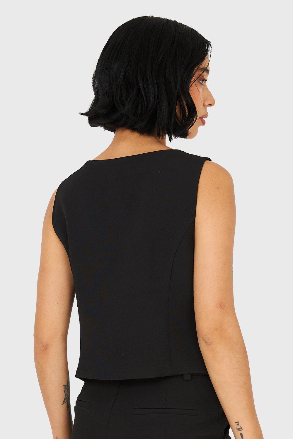 Gilet 4 Botones Negro Nicopoly-3