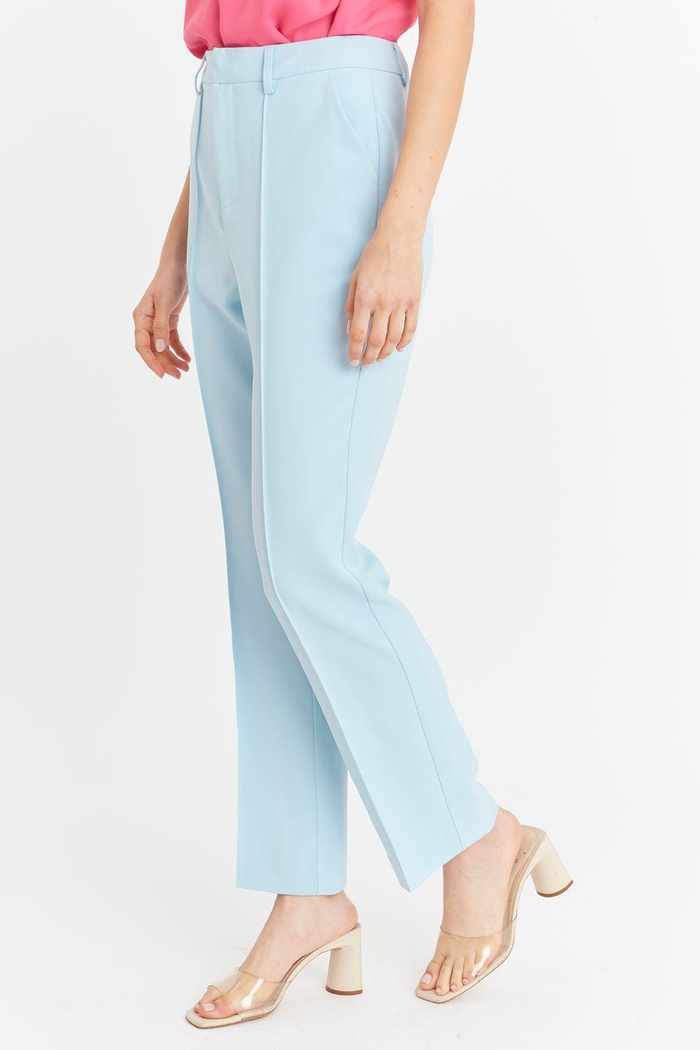 Pantalón Entallado Costuras Delanteras Gris Nicopoly-2