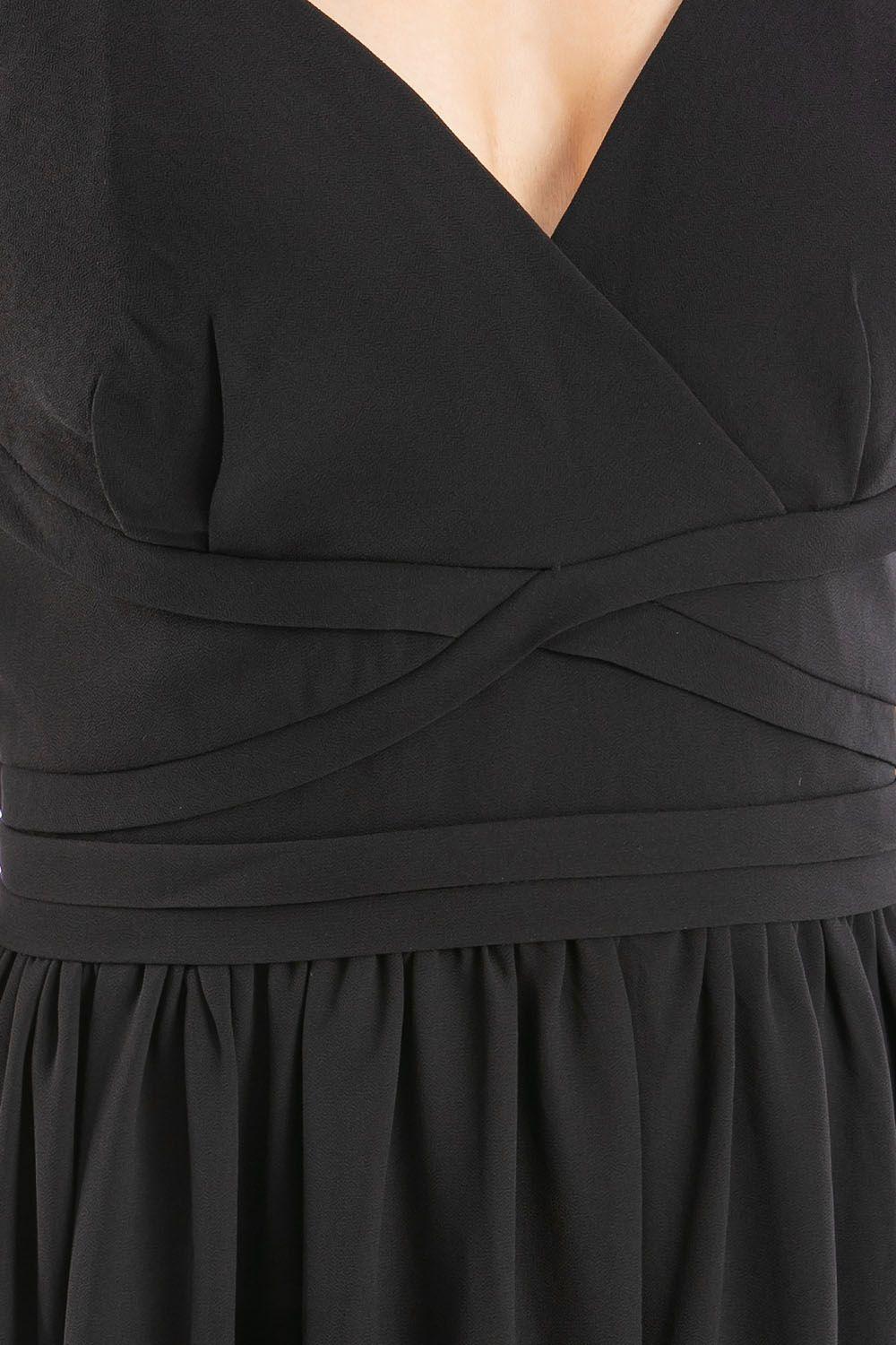 Vestido Fiesta Detalle Sesgo Negro Nicopoly-3
