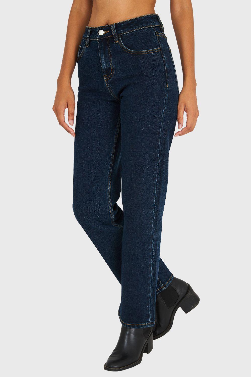 Jeans Básico Recto Azul Marino Nicopoly-2