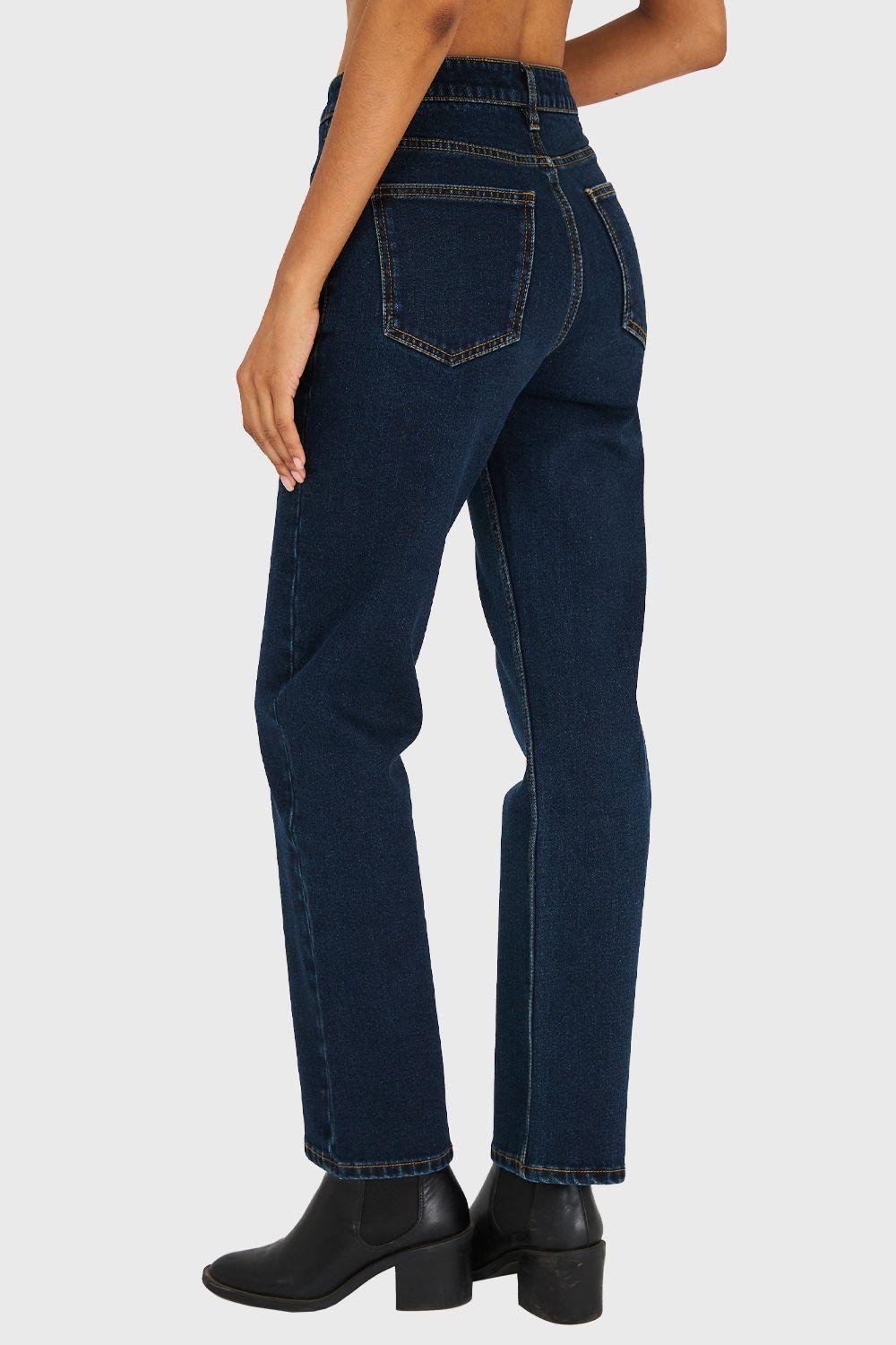 Jeans Básico Recto Azul Marino Nicopoly-3