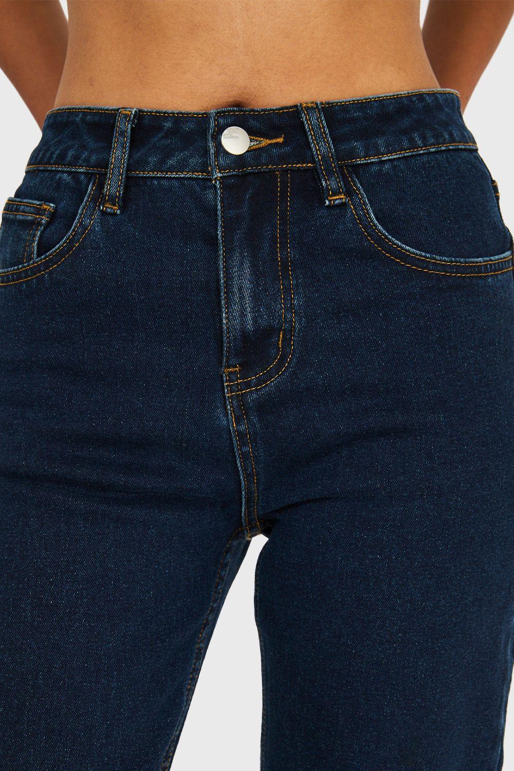 Jeans Básico Recto Azul Marino Nicopoly-5