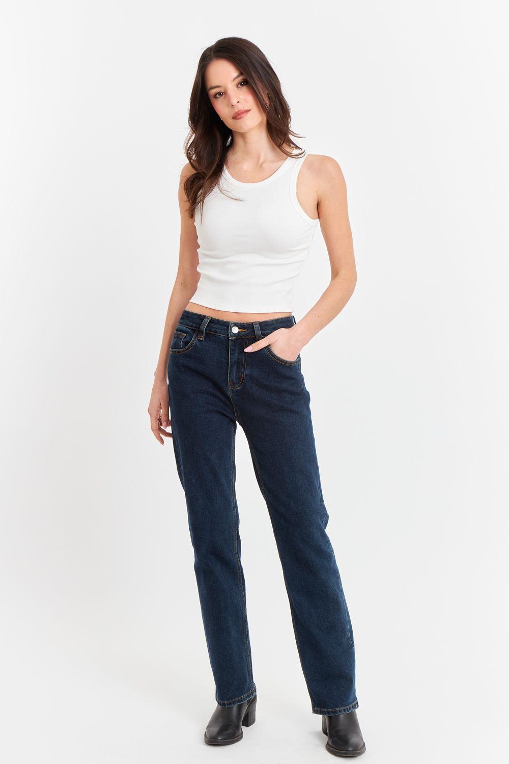 Jeans Básico Recto Azul Marino Nicopoly-1