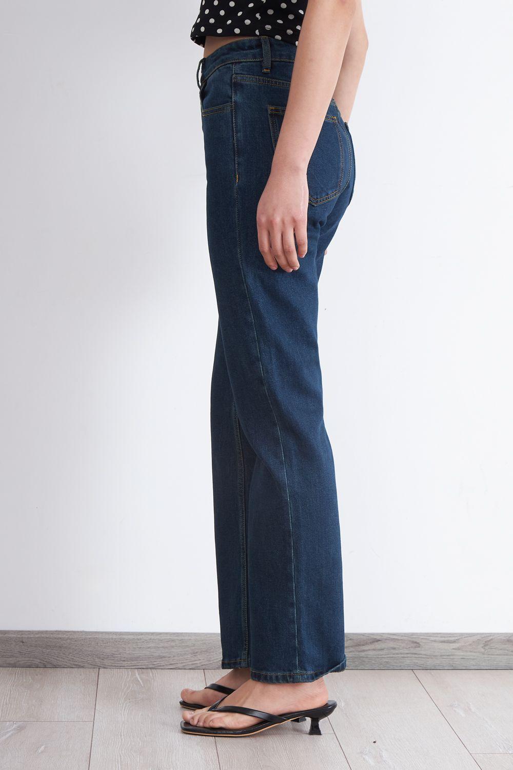Jeans Básico Recto Azul Marino Nicopoly-2
