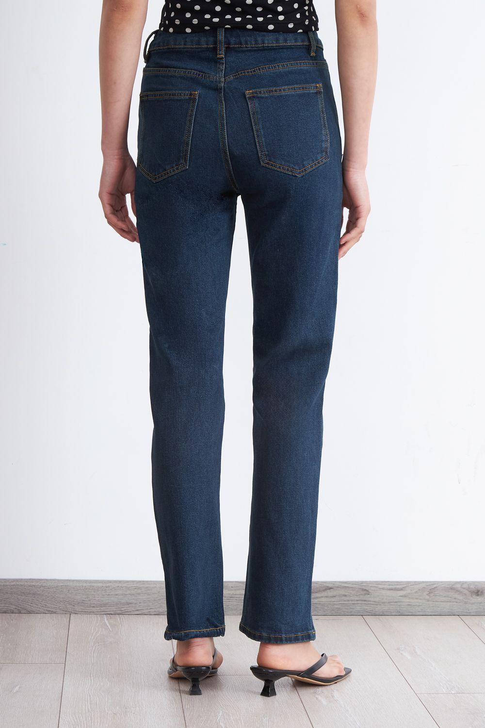 Jeans Básico Recto Azul Marino Nicopoly-3