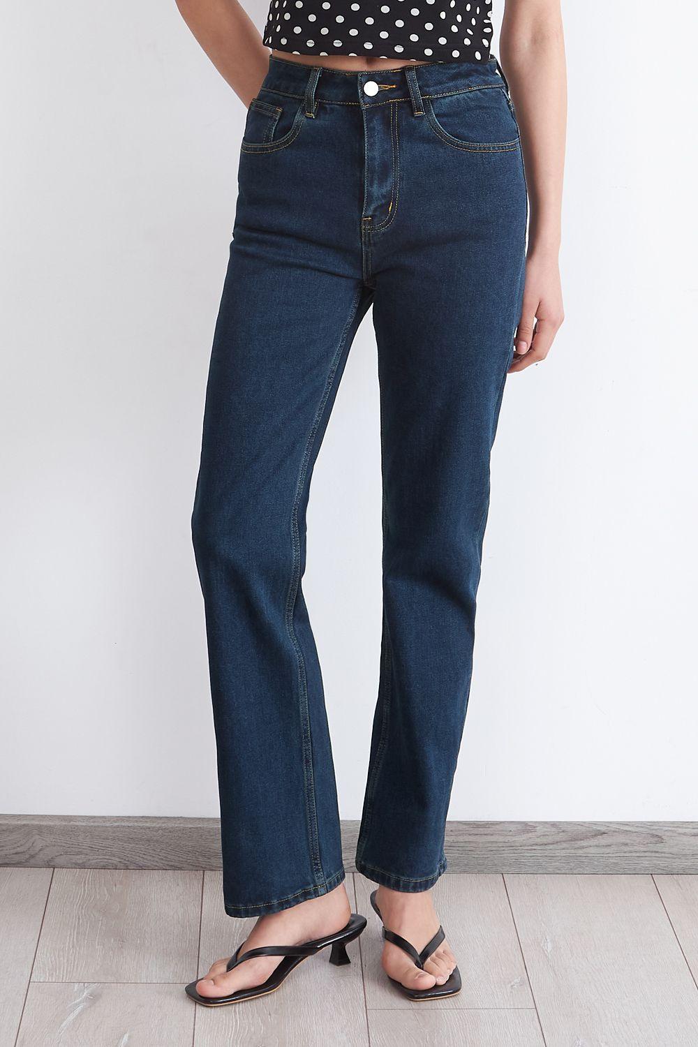 Jeans Básico Recto Azul Marino Nicopoly-4