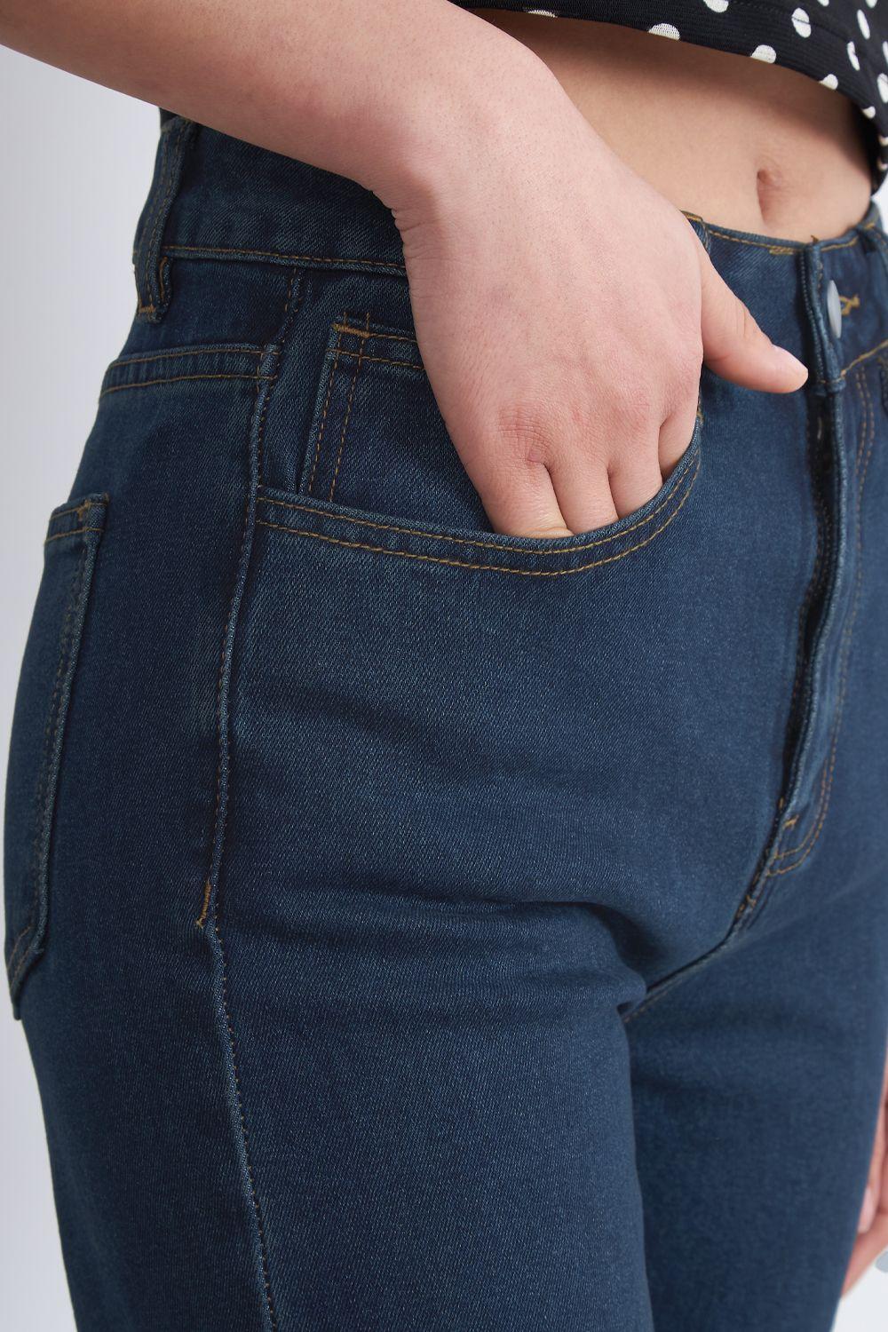 Jeans Básico Recto Azul Marino Nicopoly-5