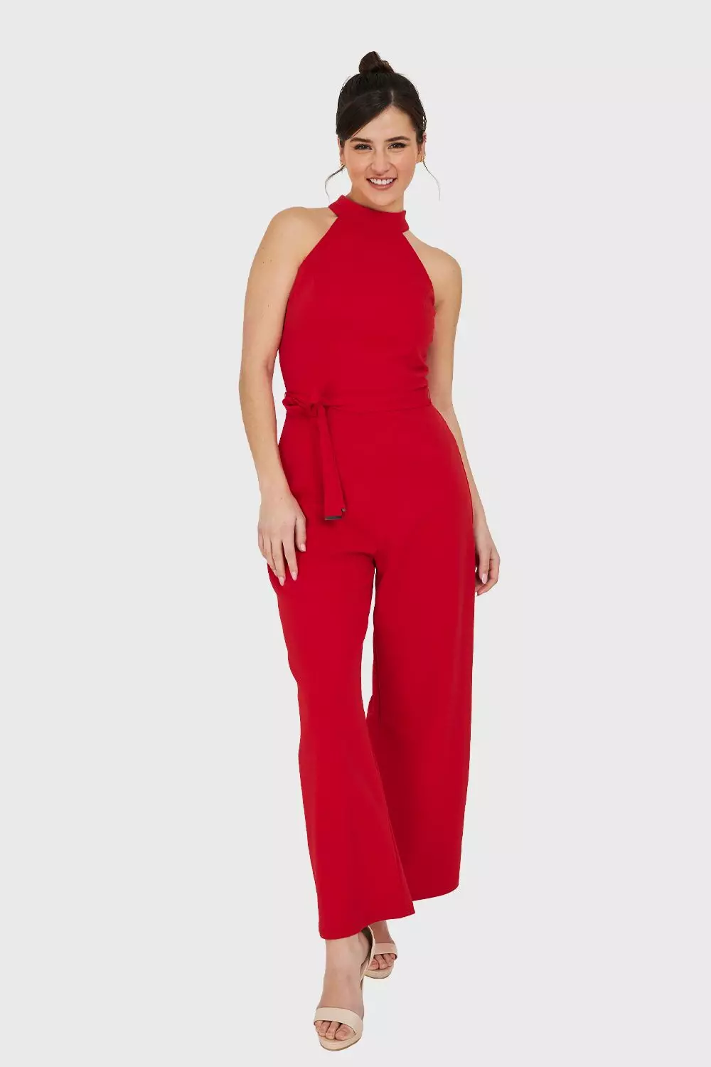 Enterito Largo Cuello Halter Rojo Nicopoly-1