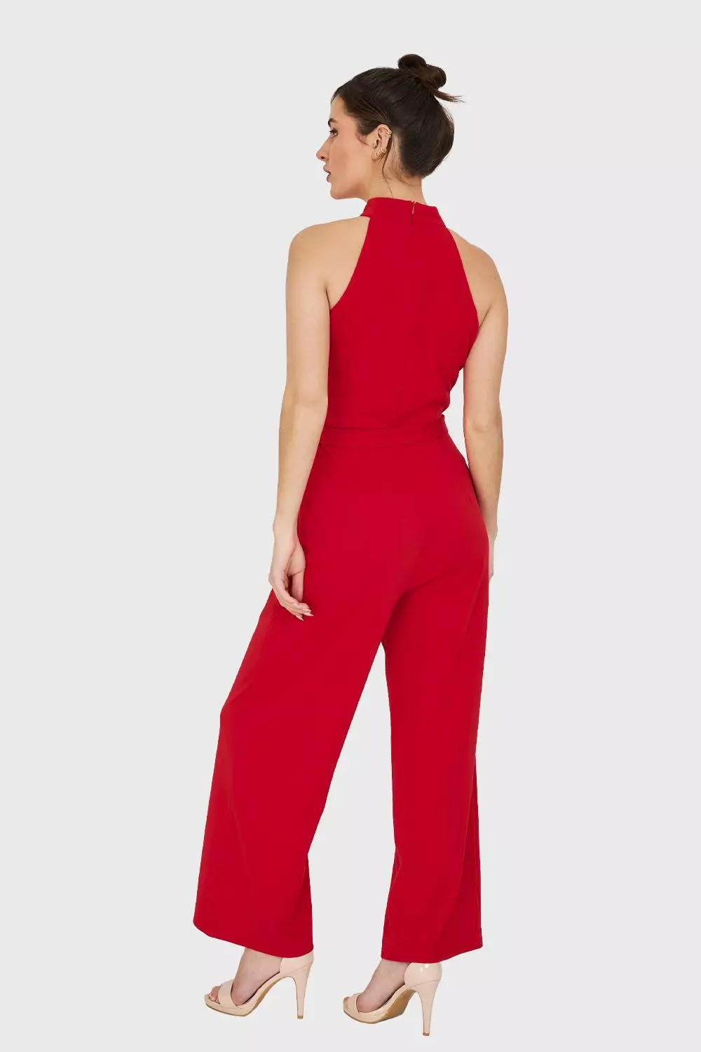Enterito Largo Cuello Halter Rojo Nicopoly-3