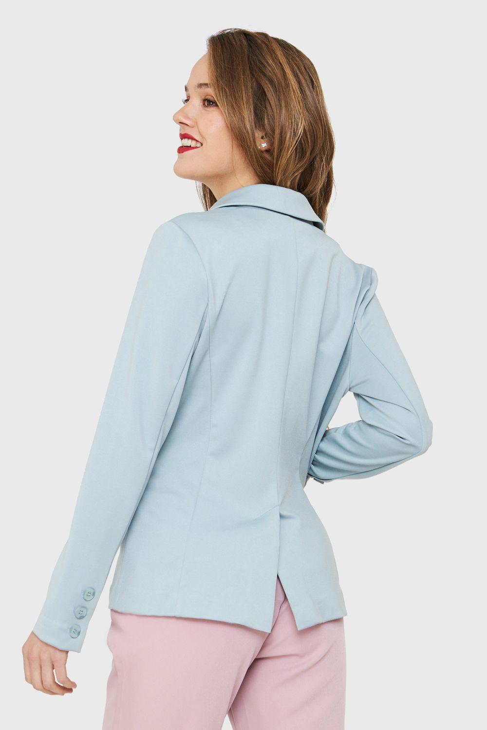 Blazer Bolsillos Celeste Nicopoly-3