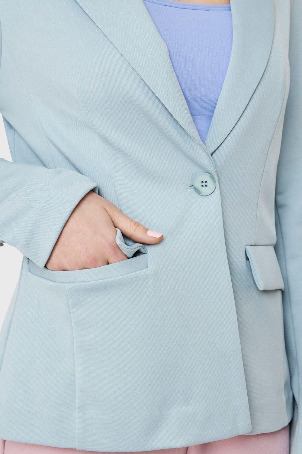 Blazer Bolsillos Celeste Nicopoly-5