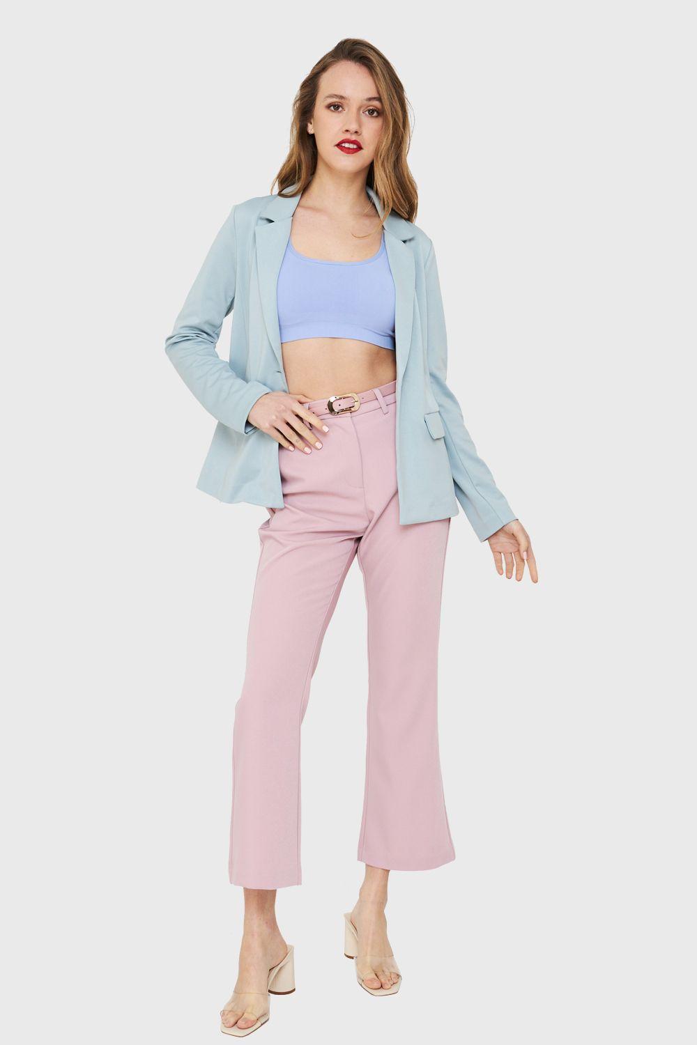 Blazer Bolsillos Celeste Nicopoly-1