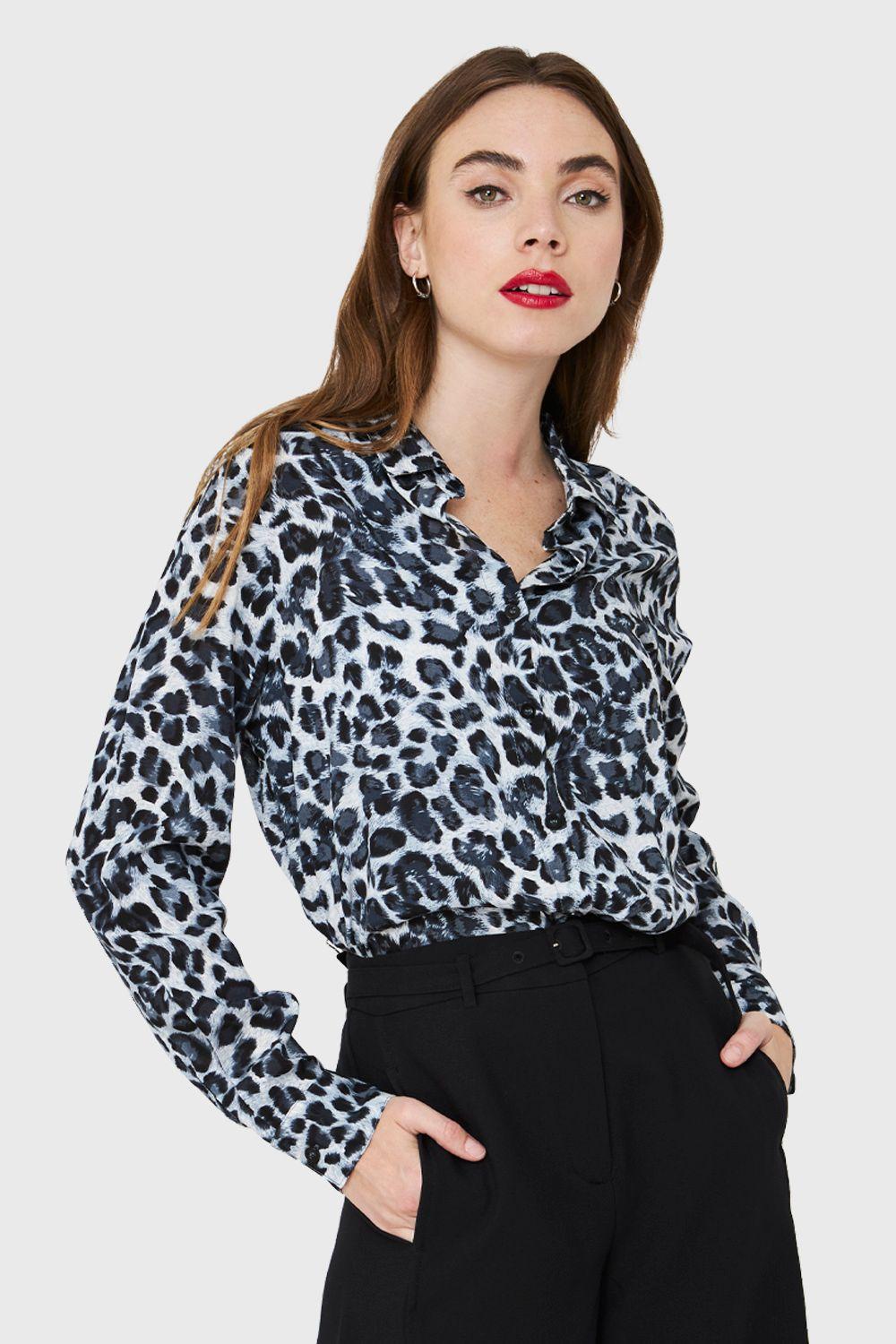 Blusa Leopardo Gris Nicopoly-0