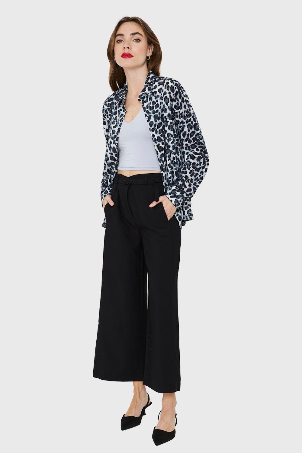 Blusa Leopardo Gris Nicopoly-1