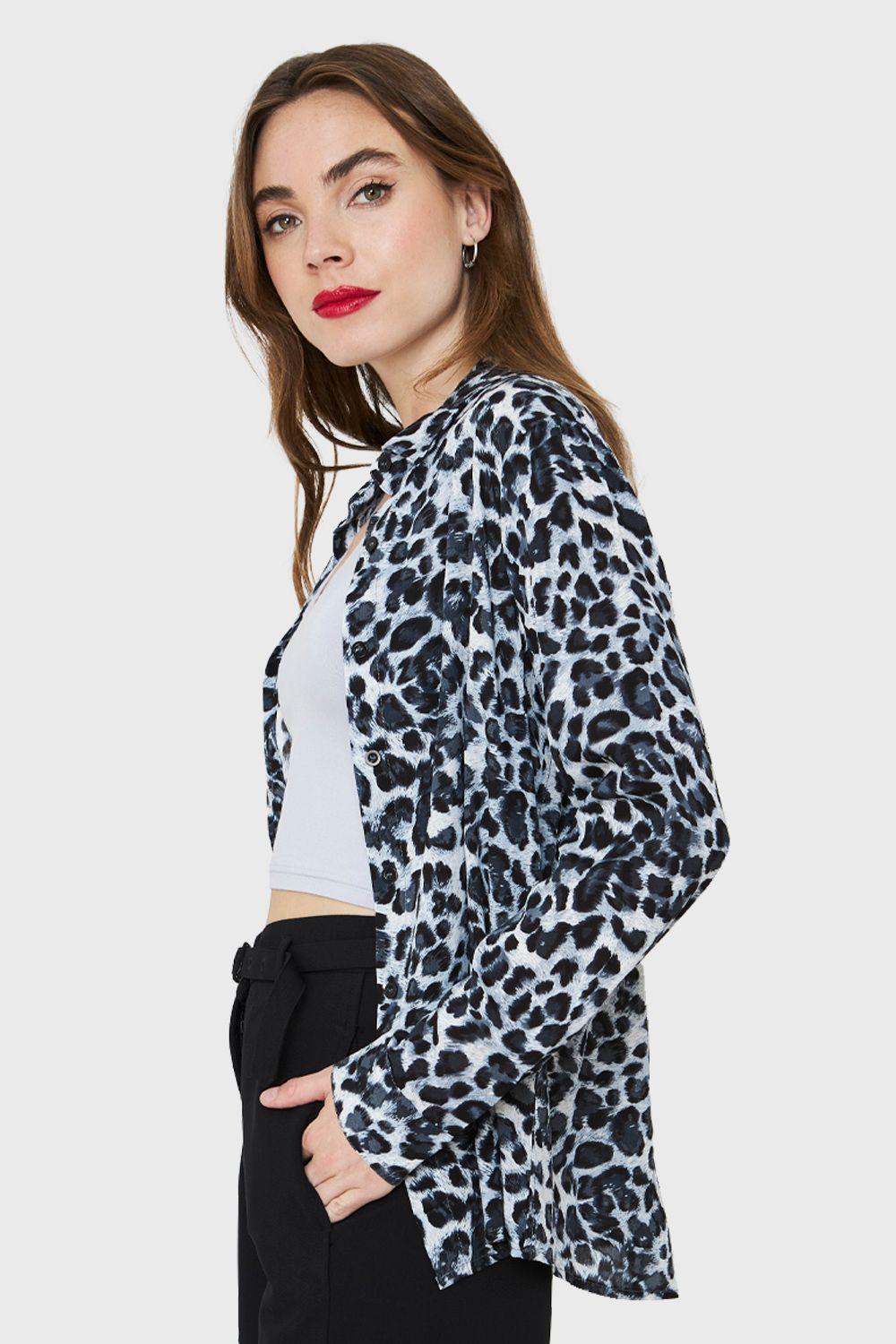 Blusa Leopardo Gris Nicopoly-2