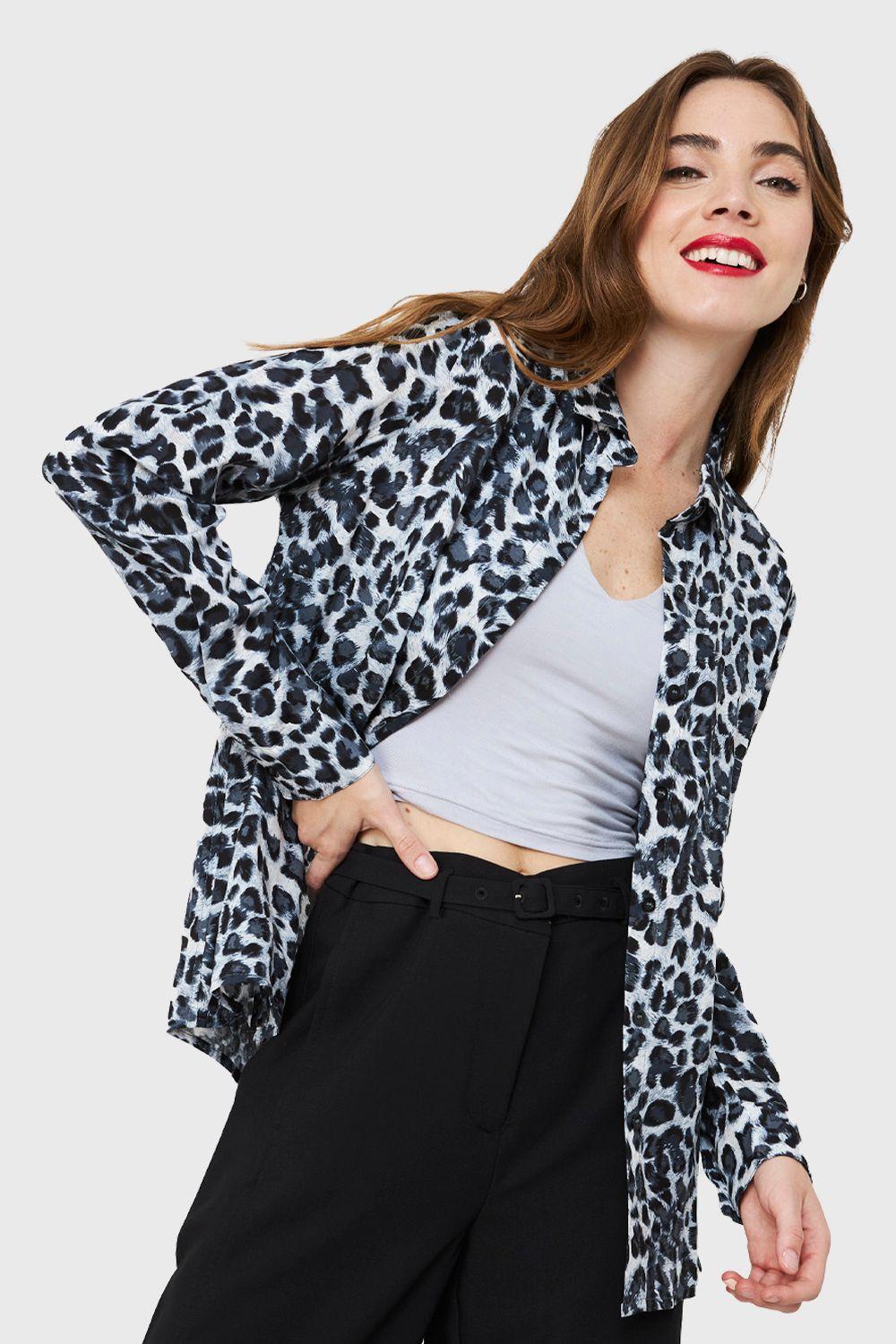 Blusa Leopardo Gris Nicopoly-4
