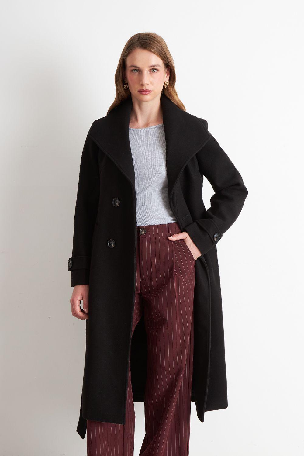 Abrigo Largo Lazo Negro Nicopoly-4