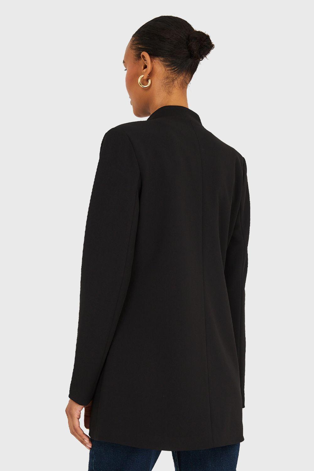 Blazer Cuello Mao Negro Nicopoly-3