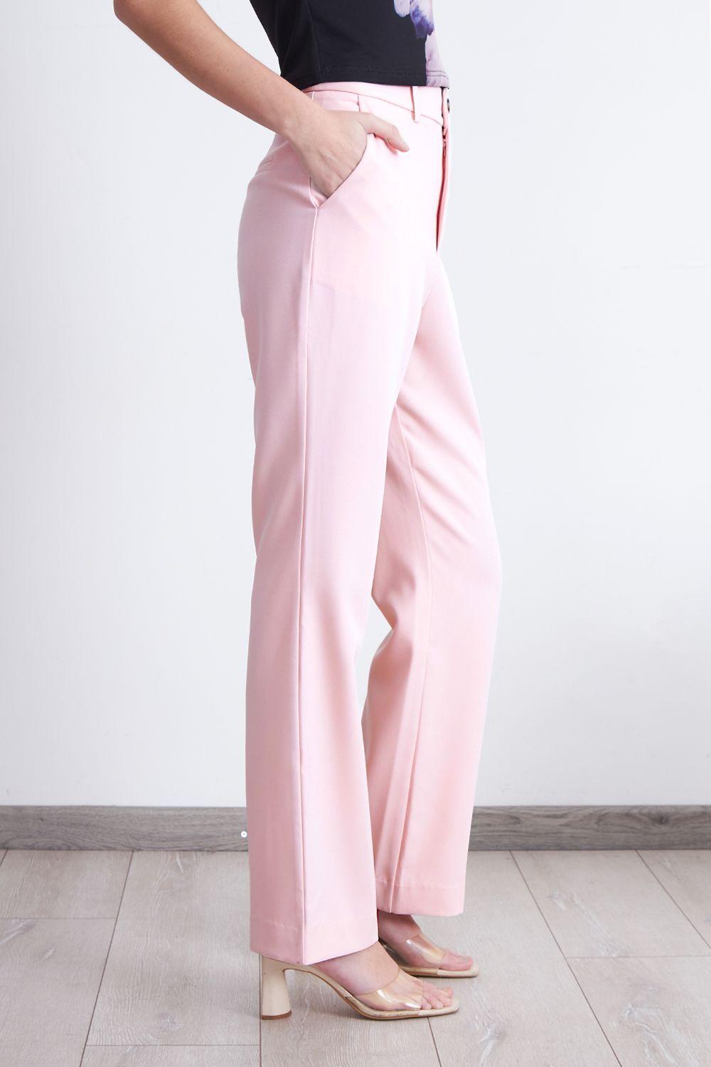 Pantalón Sastrero Recto Rosado Nicopoly-2