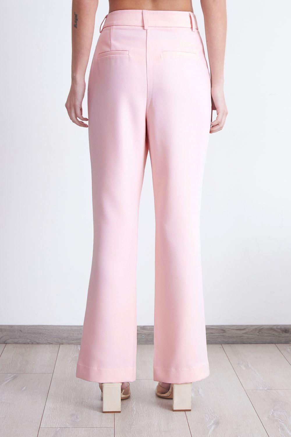 Pantalón Sastrero Recto Rosado Nicopoly-3