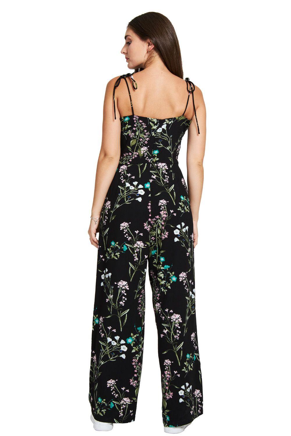 Enterito Floral Pabilo Ajustable Negro Nicopoly-3