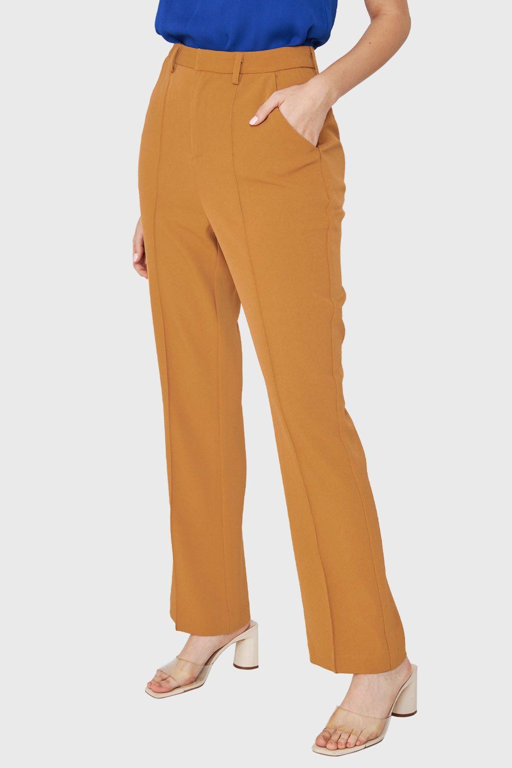 Pantalón Con Costuras Frontales Recto Lúcuma Nicopoly-2
