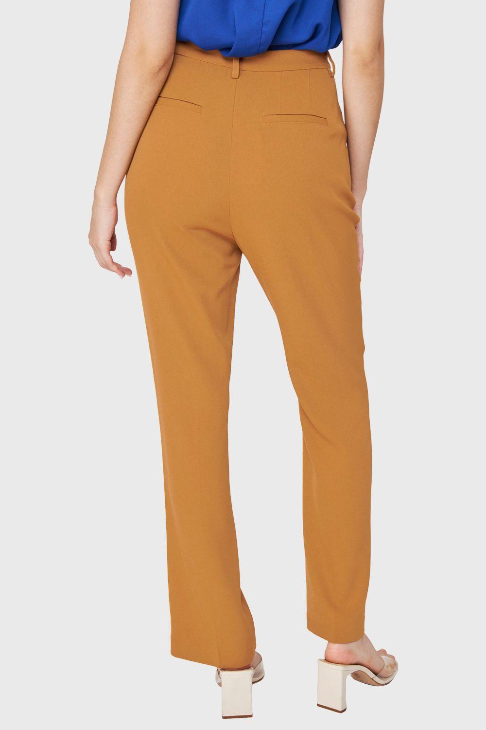 Pantalón Con Costuras Frontales Recto Lúcuma Nicopoly-3