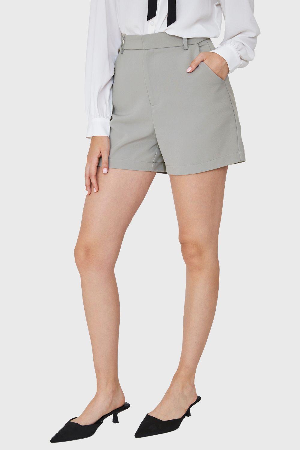 Short Básico Formal Gris Nicopoly-2